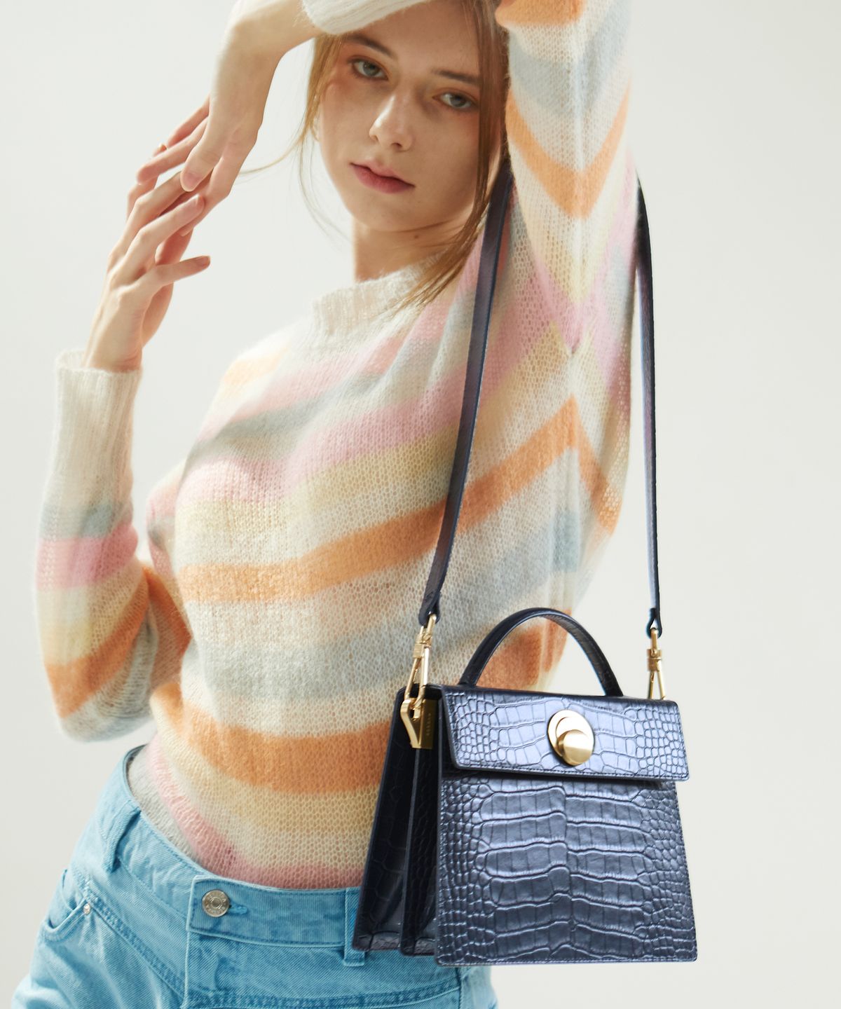 앤오즈(ANODDS) LAZEL MINI CROC shoulder bag 2 color