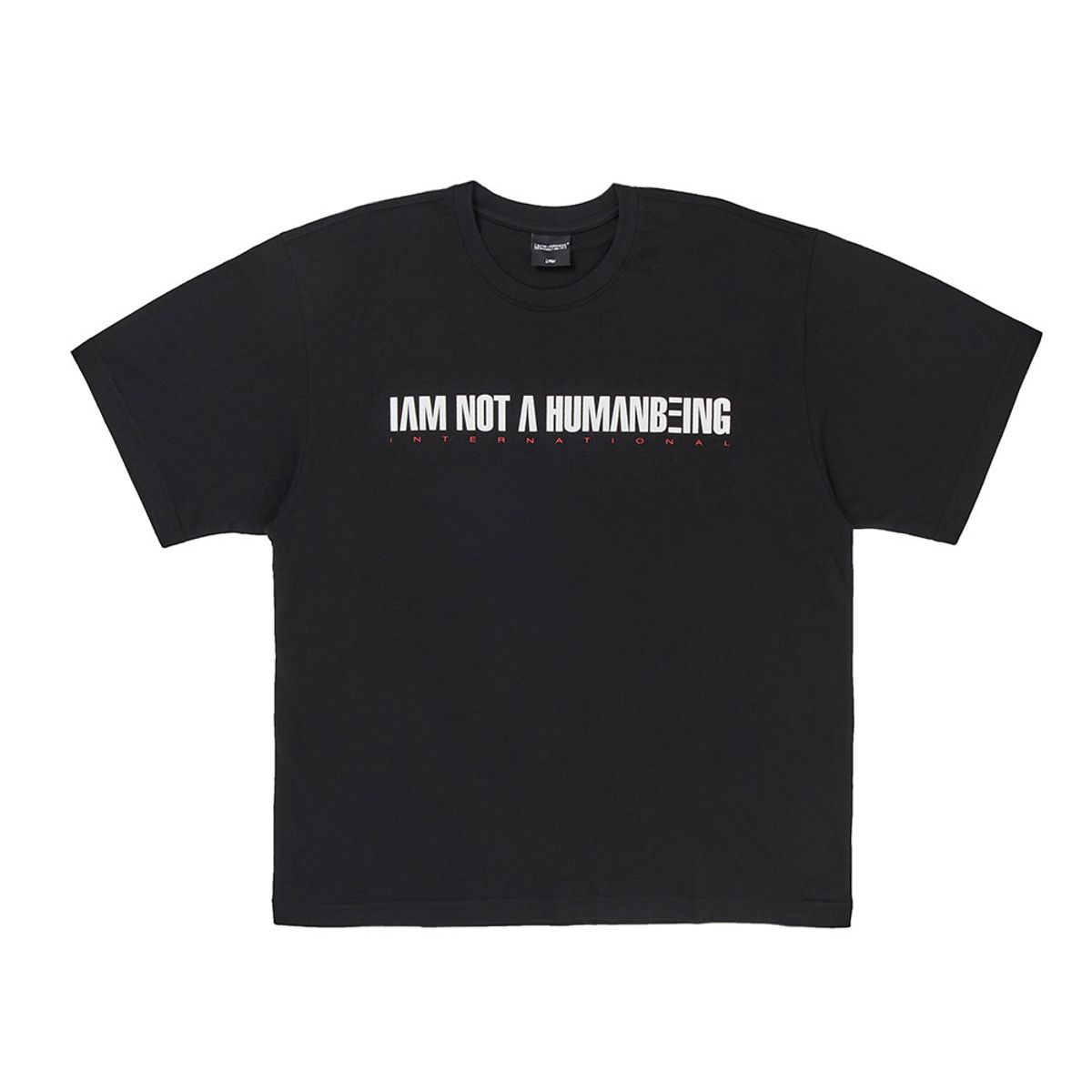 아임낫어휴먼비잉(I AM NOT A HUMAN BEING) I AM NOT A HUMANBEING Short Sleeve T-Shirt - BLACK
