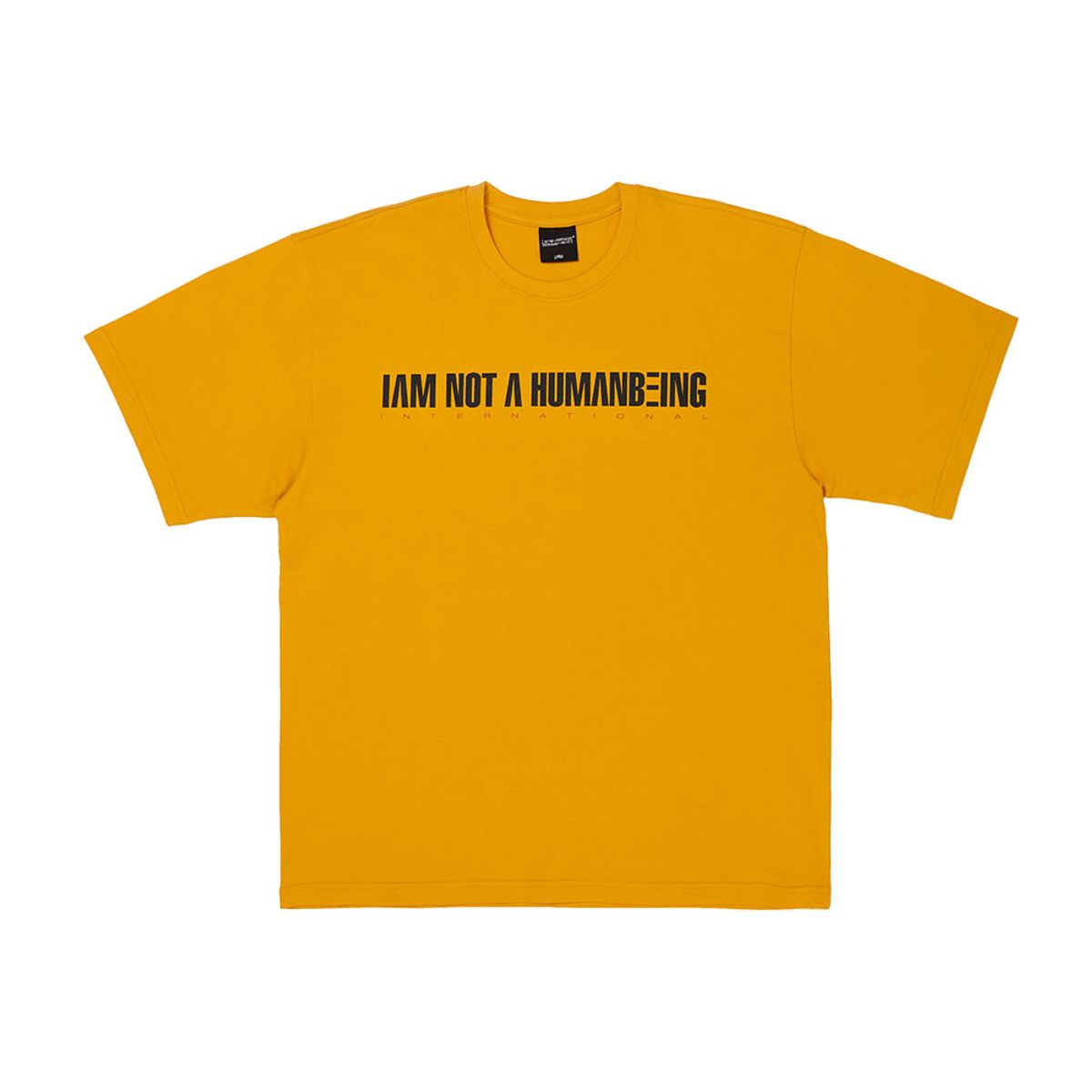 아임낫어휴먼비잉(I AM NOT A HUMAN BEING) I AM NOT A HUMANBEING Short Sleeve T-Shirt - MUSTARD