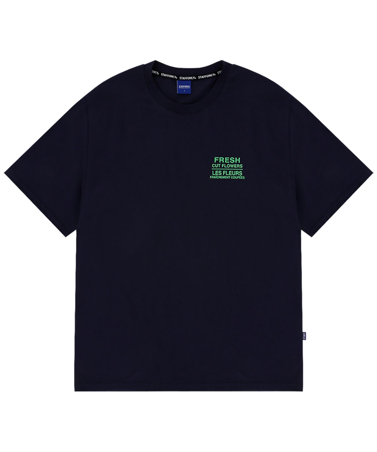 스텝온리(STAFFONLY) LITTLE FRESH FLOWER T-SHIRT (NAVY)