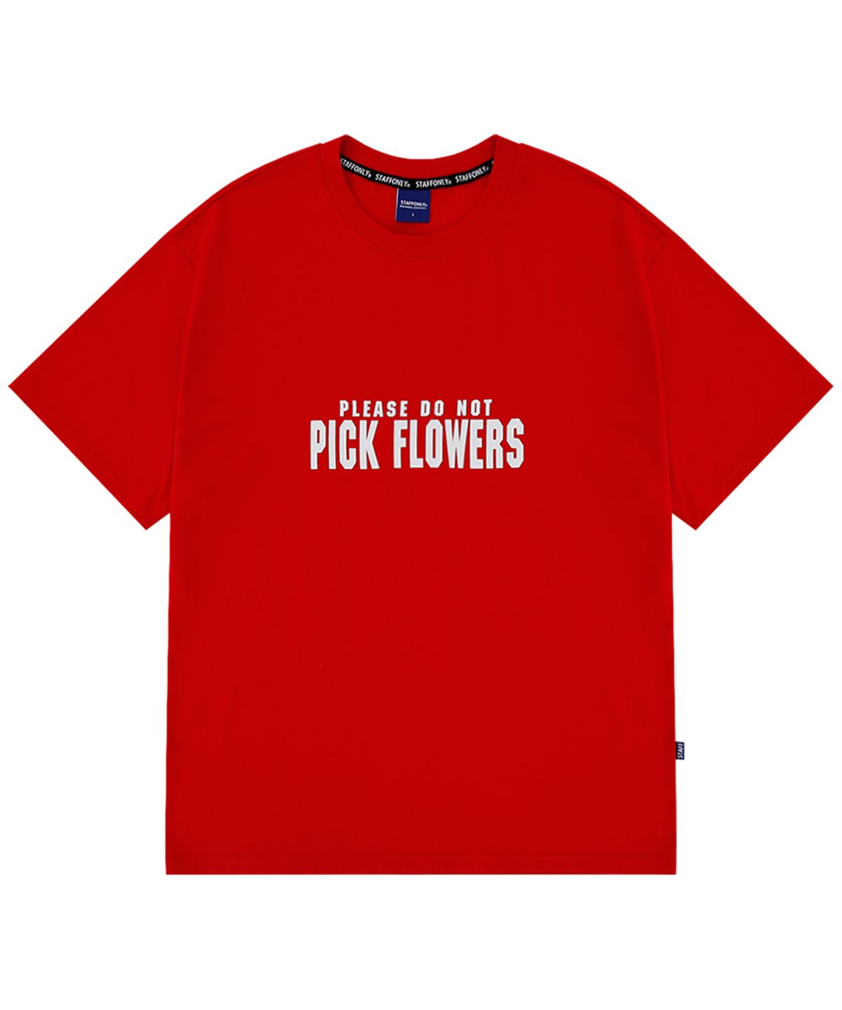 스텝온리(STAFFONLY) PICK FLOWER T-SHIRT (RED)