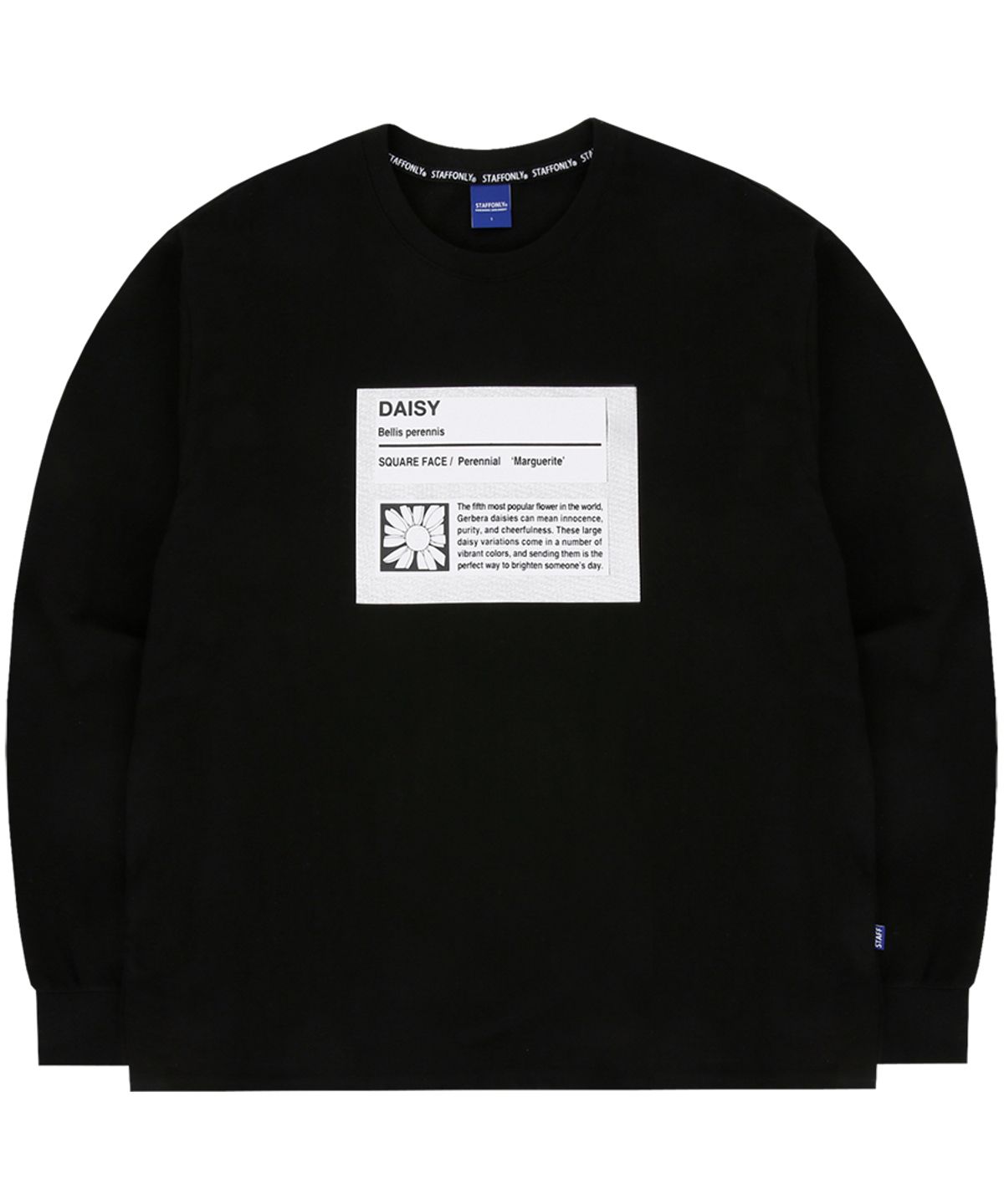 스텝온리(STAFFONLY) FLOWER SAMPLE LONG SLEEVE (BLACK)
