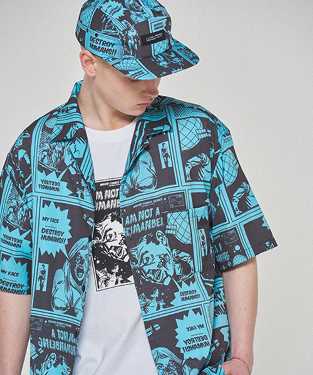 아임낫어휴먼비잉(I AM NOT A HUMAN BEING) Comics Boardshirts - TEAL