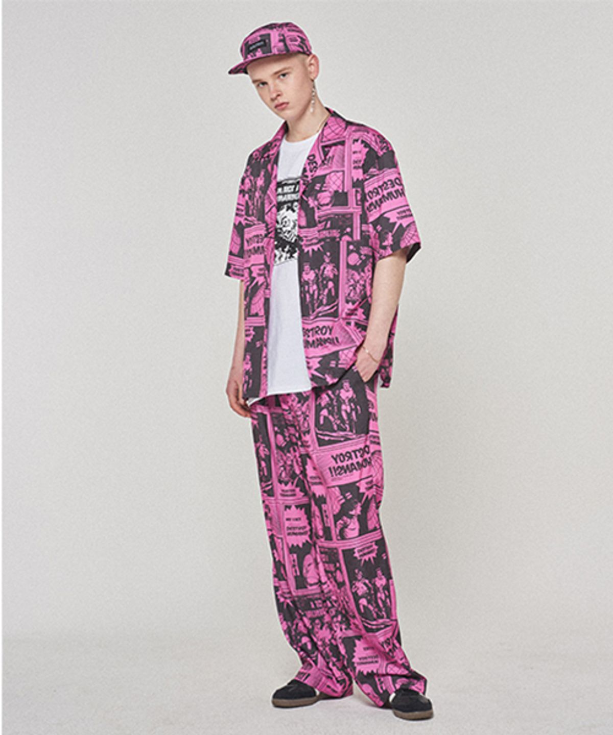 아임낫어휴먼비잉(I AM NOT A HUMAN BEING) Comics Pants - DUST PINK