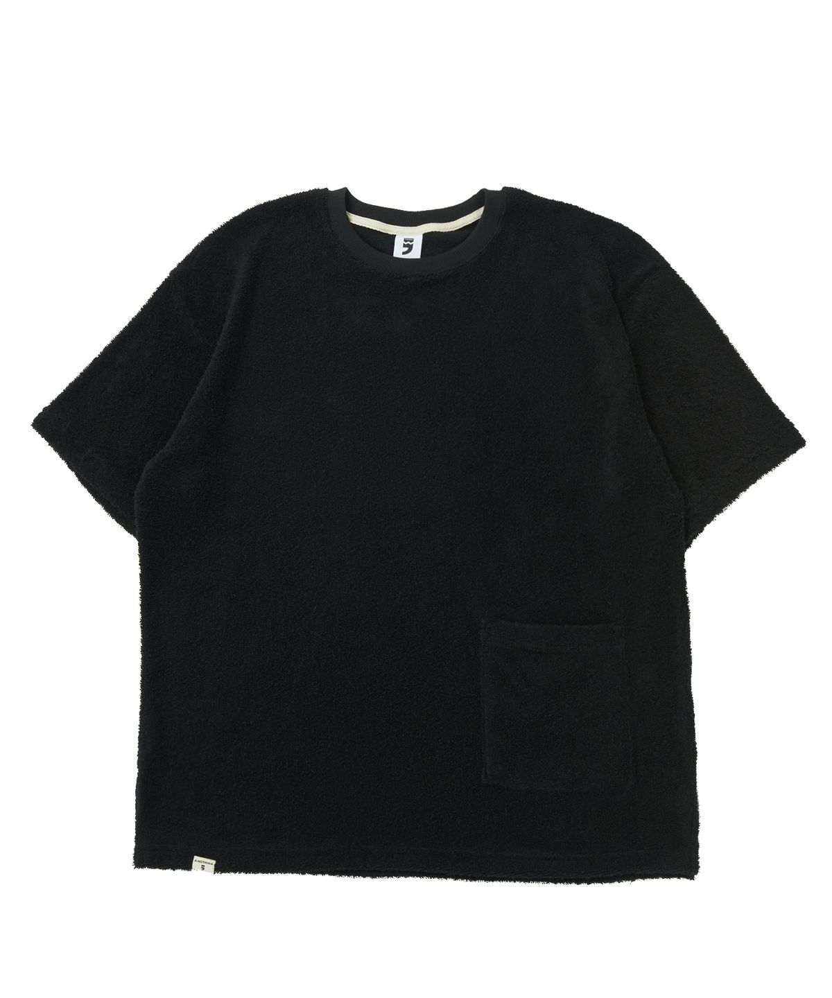 어낫띵(A NOTHING) SOFT TOWEL POCKET 1/2 TEE (Black)