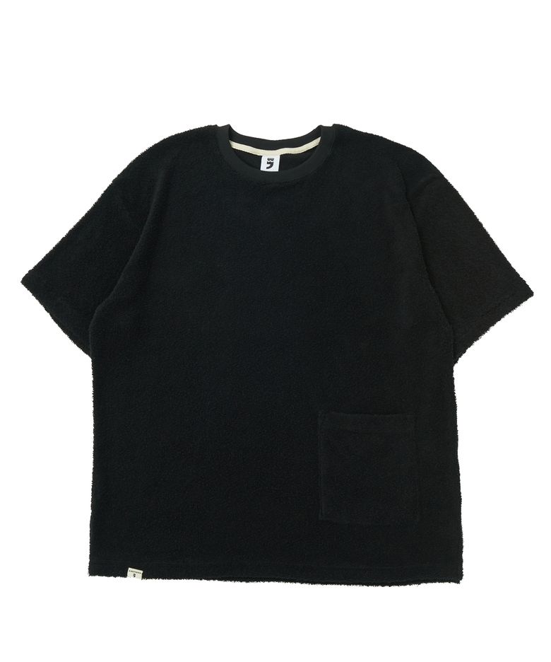 SOFT TOWEL POCKET 1/2 TEE (Black)