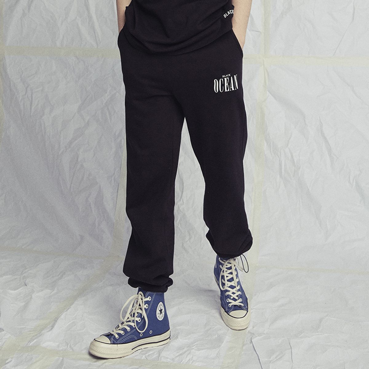블랙후디(BLACK HOODY) BLACK OCEAN SWEATPANTS BLACK