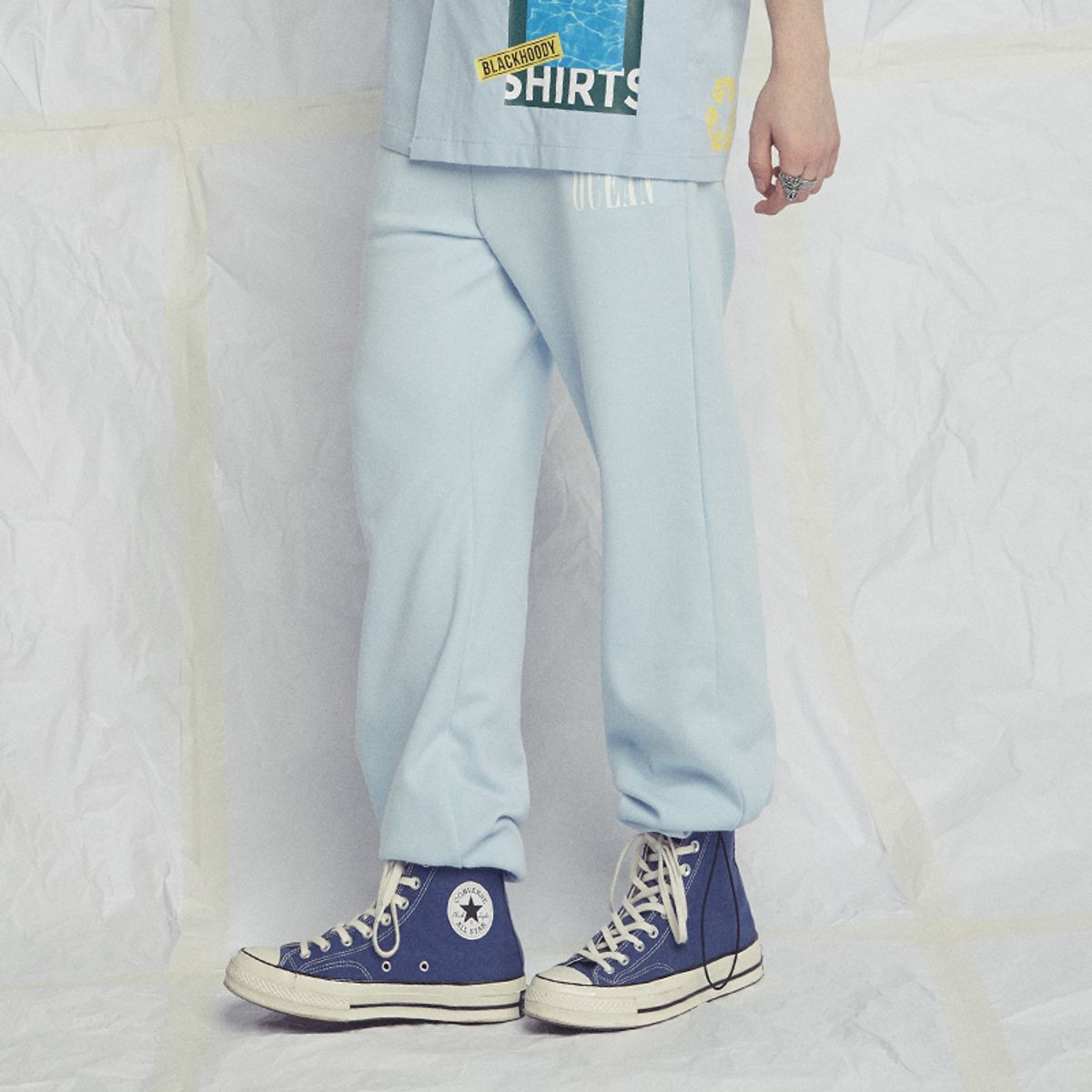 블랙후디(BLACK HOODY) BLACK OCEAN SWEATPANTS SKYBLUE