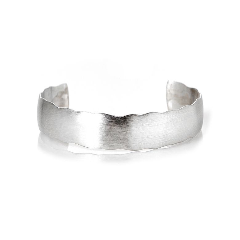 실버뱅글팔찌 ring my bell - big wave silver bangle