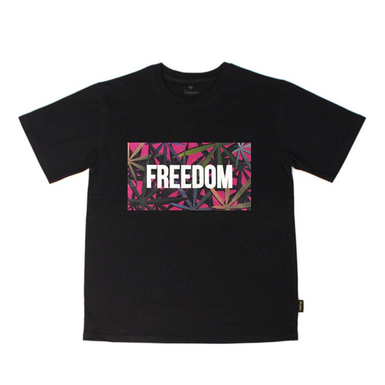 M17106 M. T-shirt. Weed PP Black