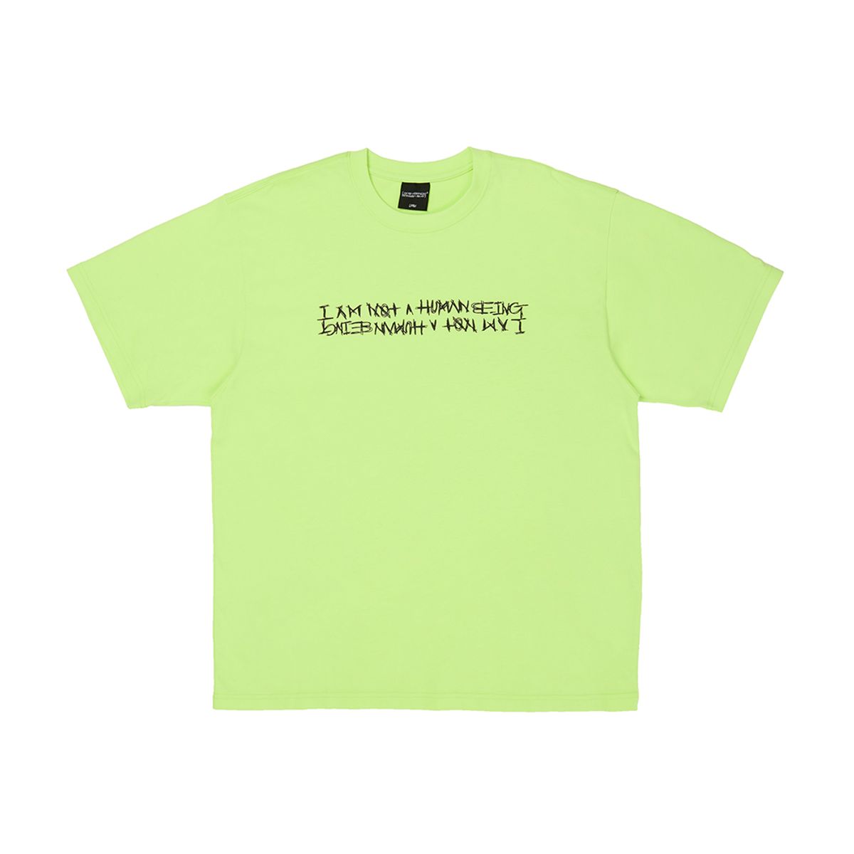 아임낫어휴먼비잉(I AM NOT A HUMAN BEING) Basic Logo Short Sleeve T-Shirt - NEON