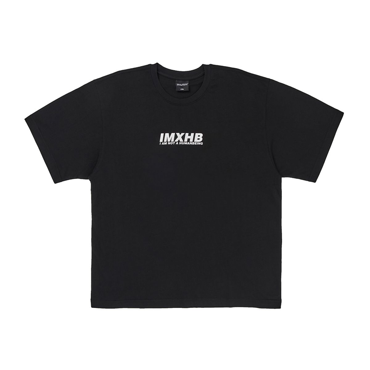 아임낫어휴먼비잉(I AM NOT A HUMAN BEING) Word Short Sleeve T-Shirt - BLACK