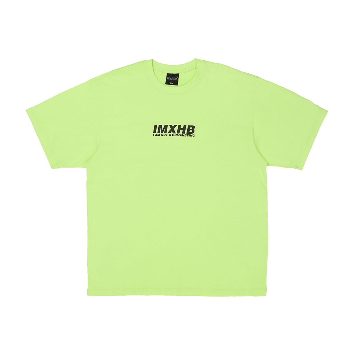 아임낫어휴먼비잉(I AM NOT A HUMAN BEING) Word Short Sleeve T-Shirt - NEON