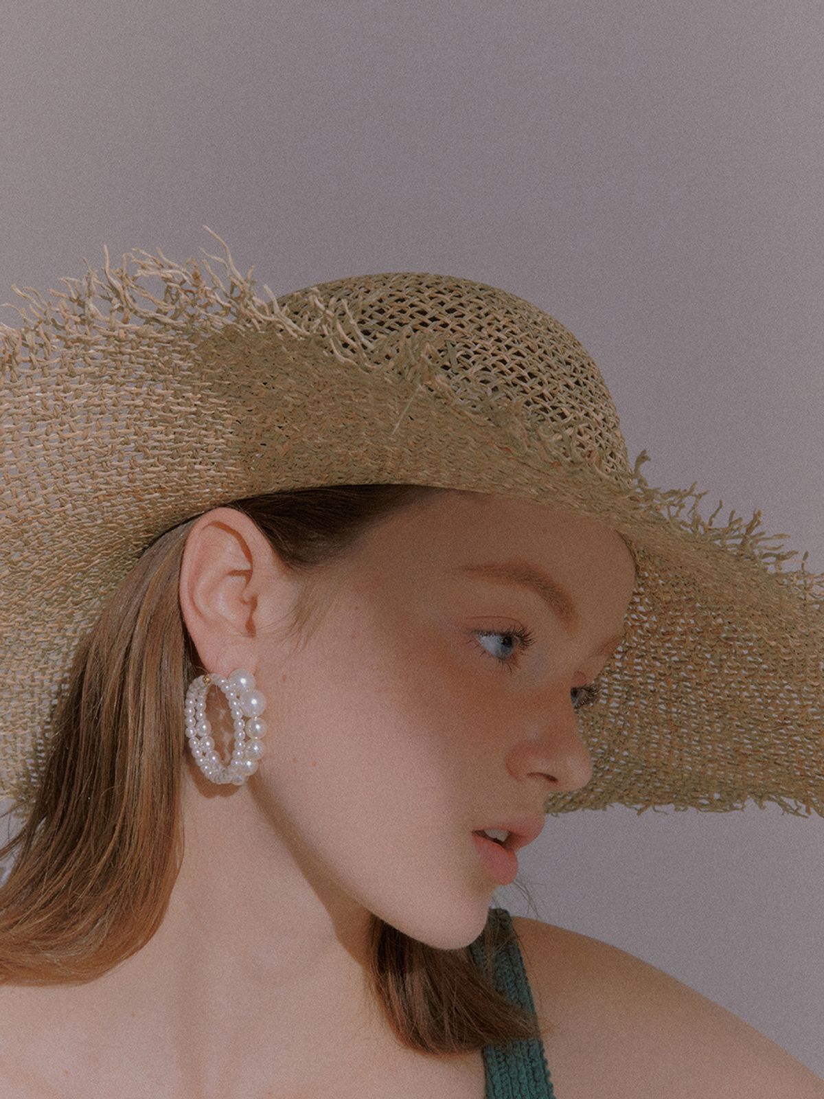 원이너프(ONE ENOUGH) Hoop Pearl Earrings