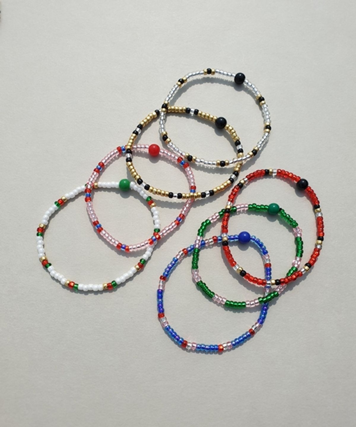 봉보(BONBEAU) Colormix beads layered Bracelet 칼라믹스 레이어드 비즈팔찌 7color