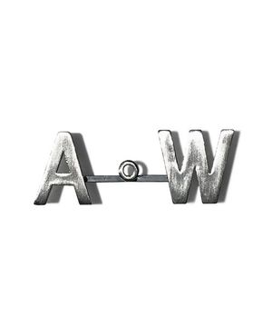 위드로고 스틸 가로 브로치 (실버)