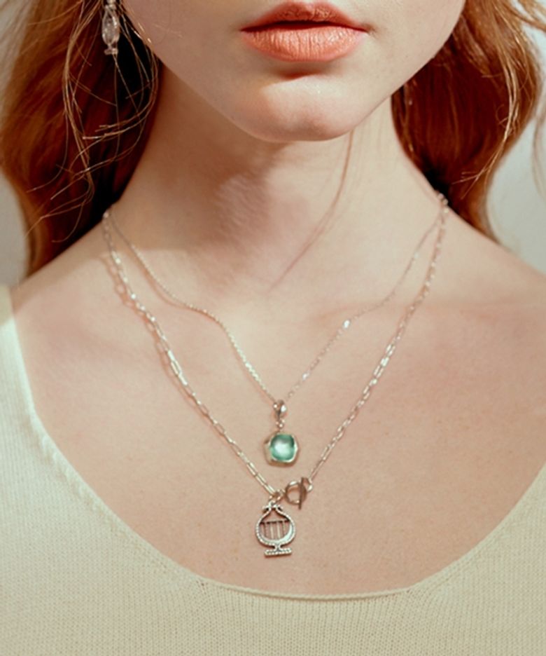 유니크 하프 포인트 팬던트 목걸이 Harp grave Necklace