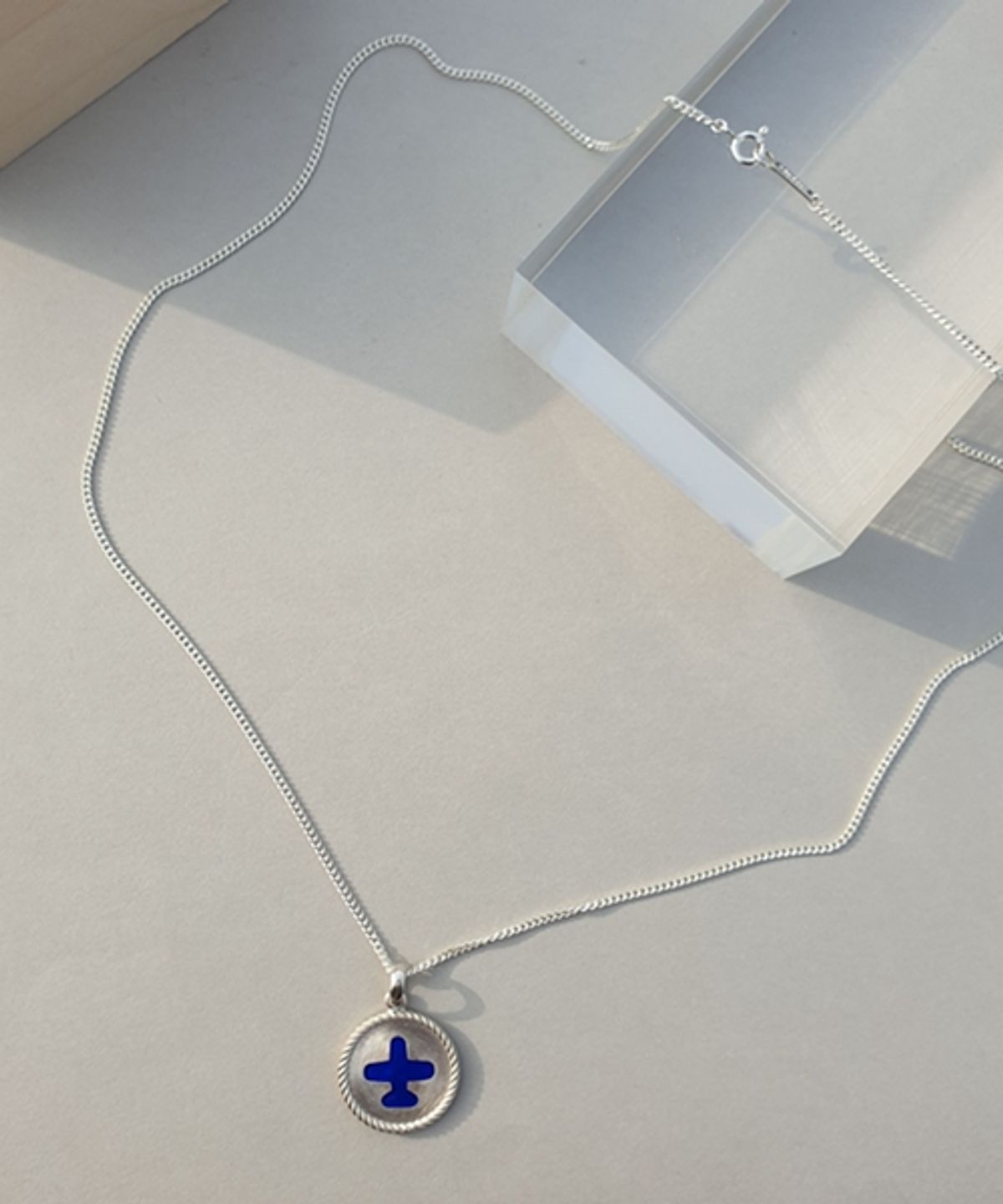 봉보(BONBEAU) 비행기 엔틱 코인목걸이 Antique airplane silver Necklace