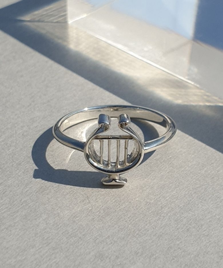 Harp grave Ring 실버 하프 왼손 중지 검지반지