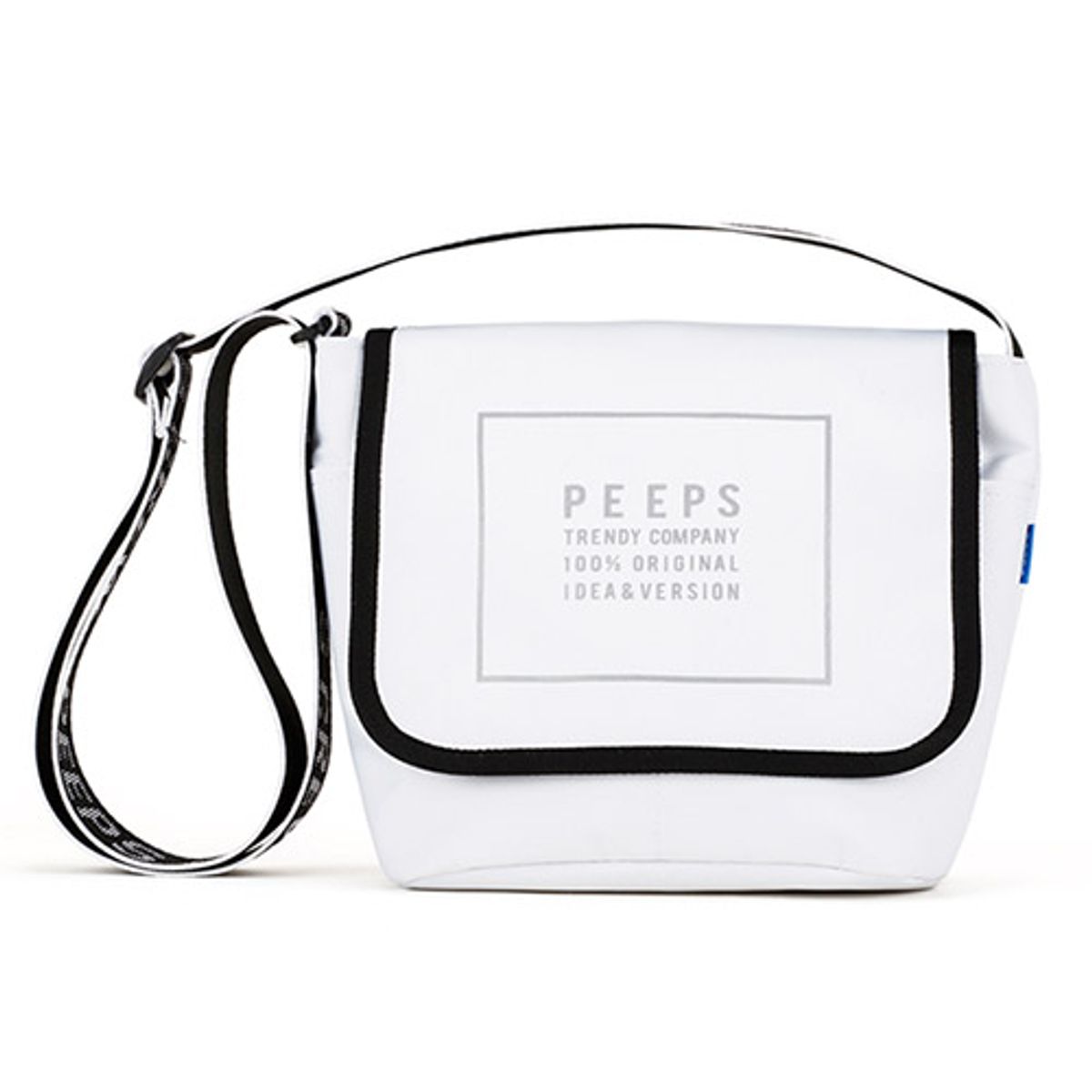 핍스(PEEPS) reflect light mini cross bag(white)
