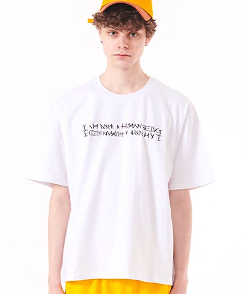 ★関税込★I AM NOT A HUMAN BEING★STITCHED BASIC LOGO TE.E★ MUSINSA | I AM NOT A HUMAN BEING BASIC LOGO SHORT SLEEVE T