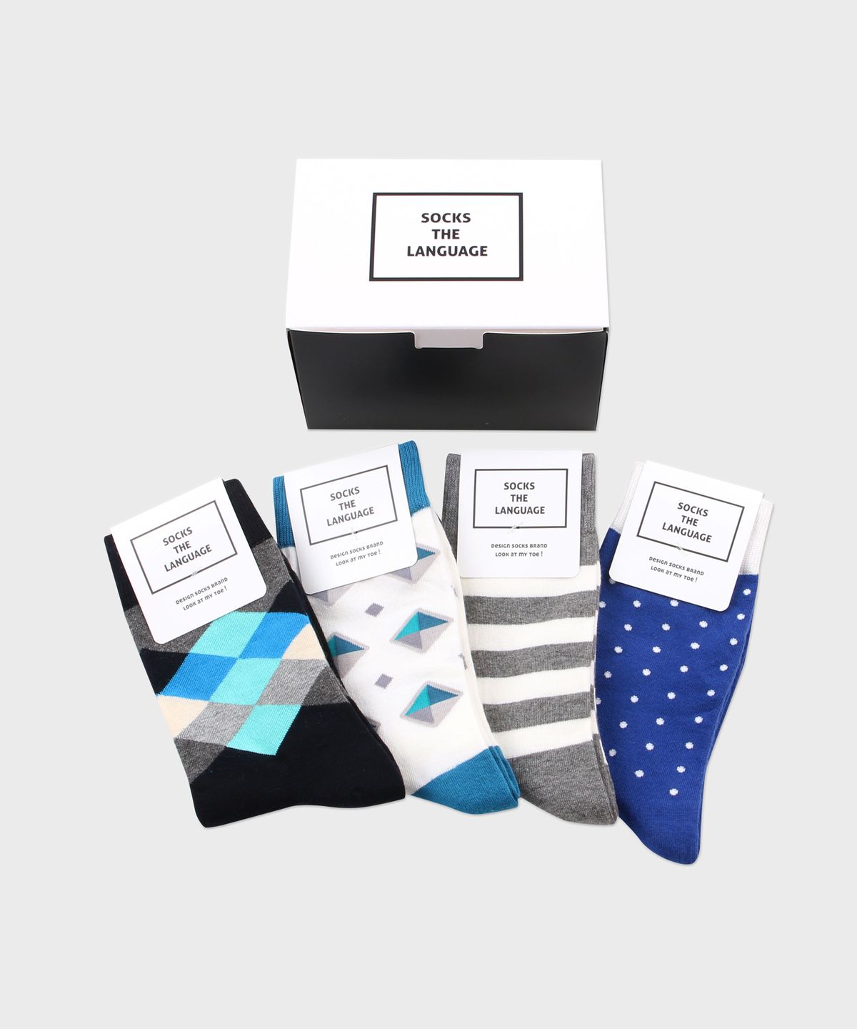 삭스더랭귀지(SOCKS THE LANGUAGE) 클라우드 패턴양말(4SET)