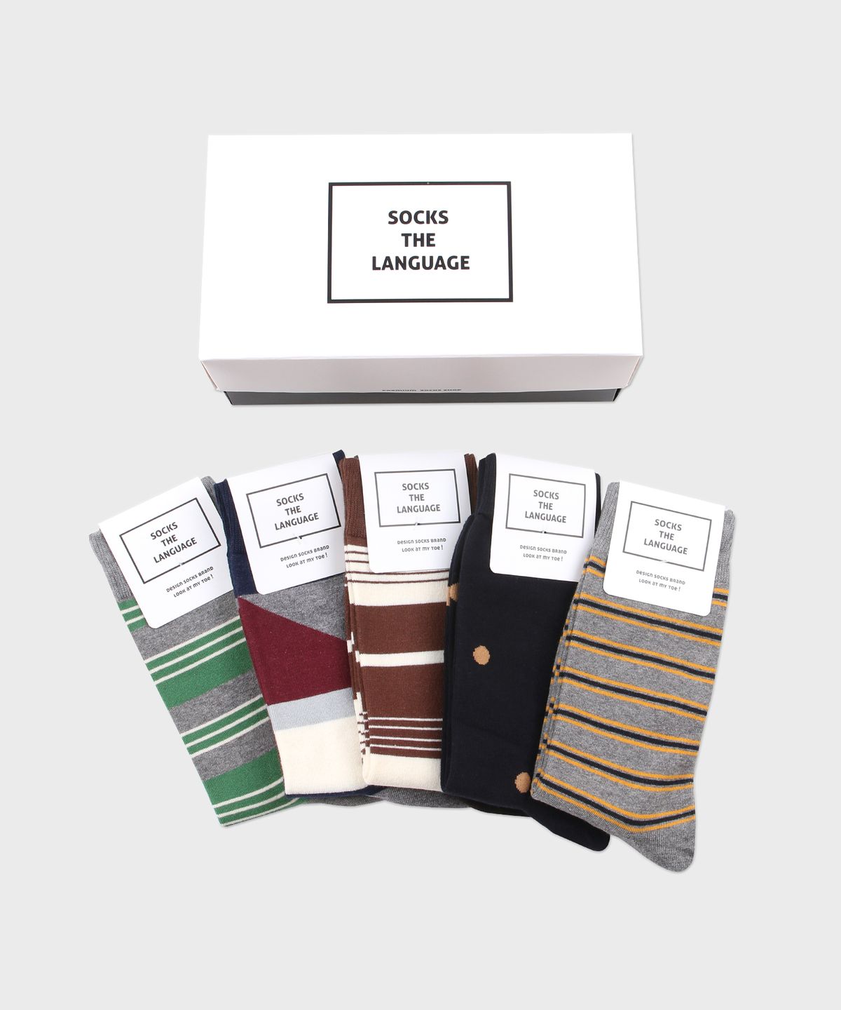 삭스더랭귀지(SOCKS THE LANGUAGE) 프리덤 패턴양말(5SET)
