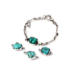 [Bs-332] 925실버 터키석 체인 팔찌