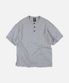 HENLEY NECK HALF TEE _ GRAY