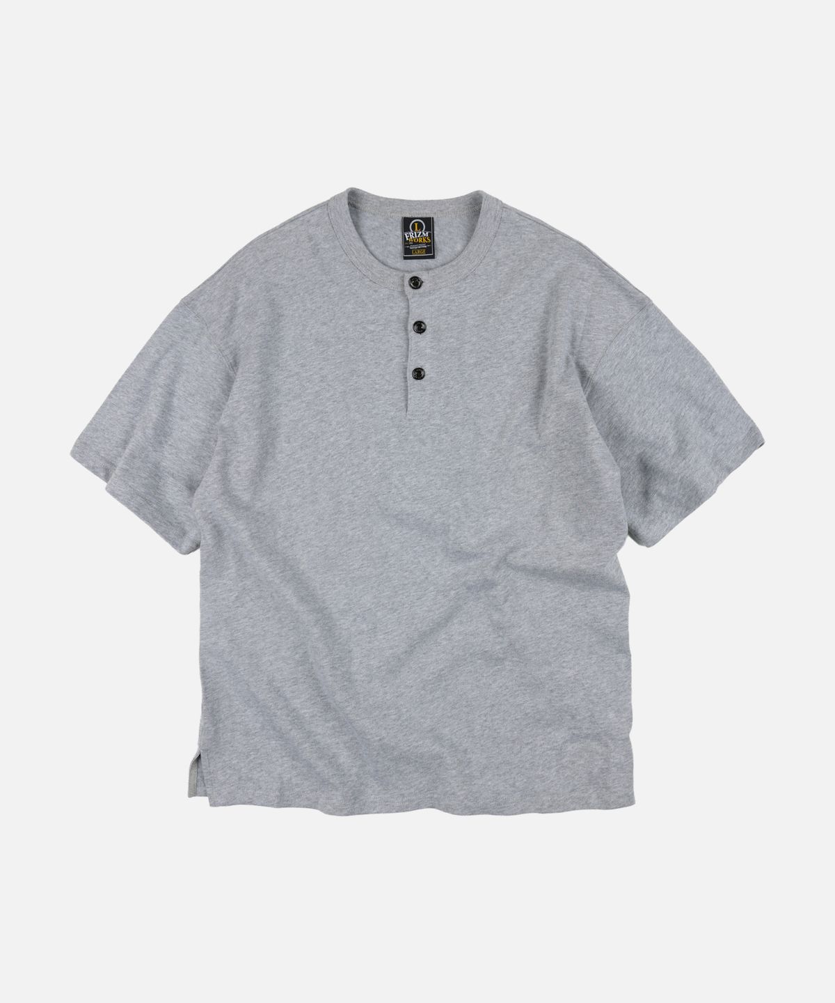 프리즘웍스(FRIZMWORKS) HENLEY NECK HALF TEE _ GRAY