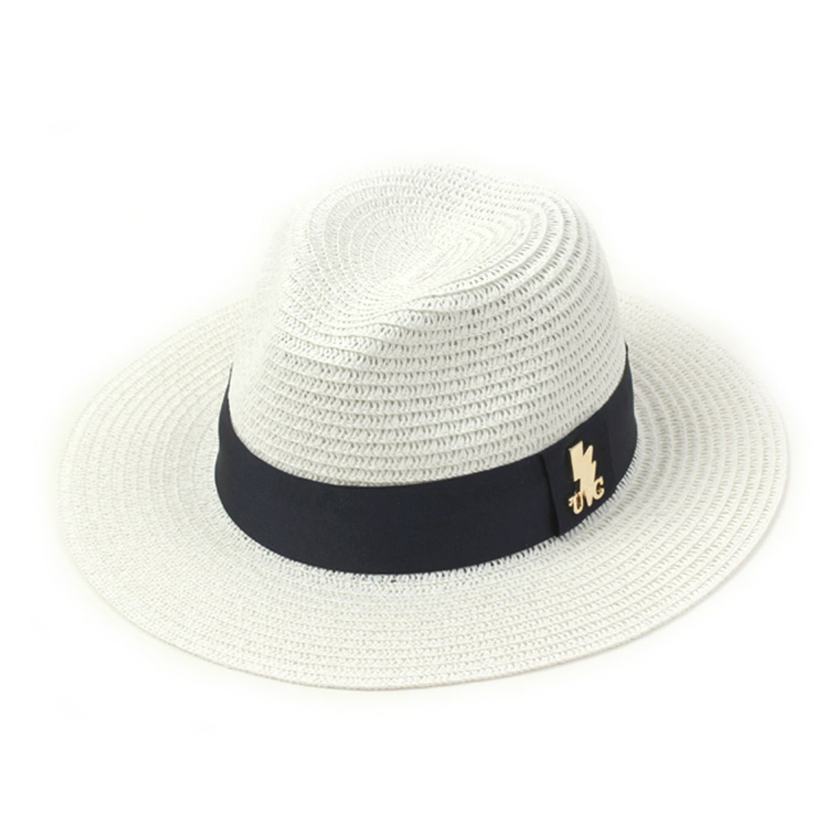 유니버셜 케미스트리(UNIVERSAL CHEMISTRY) Navy Line Summer White Fedora 여름페도라