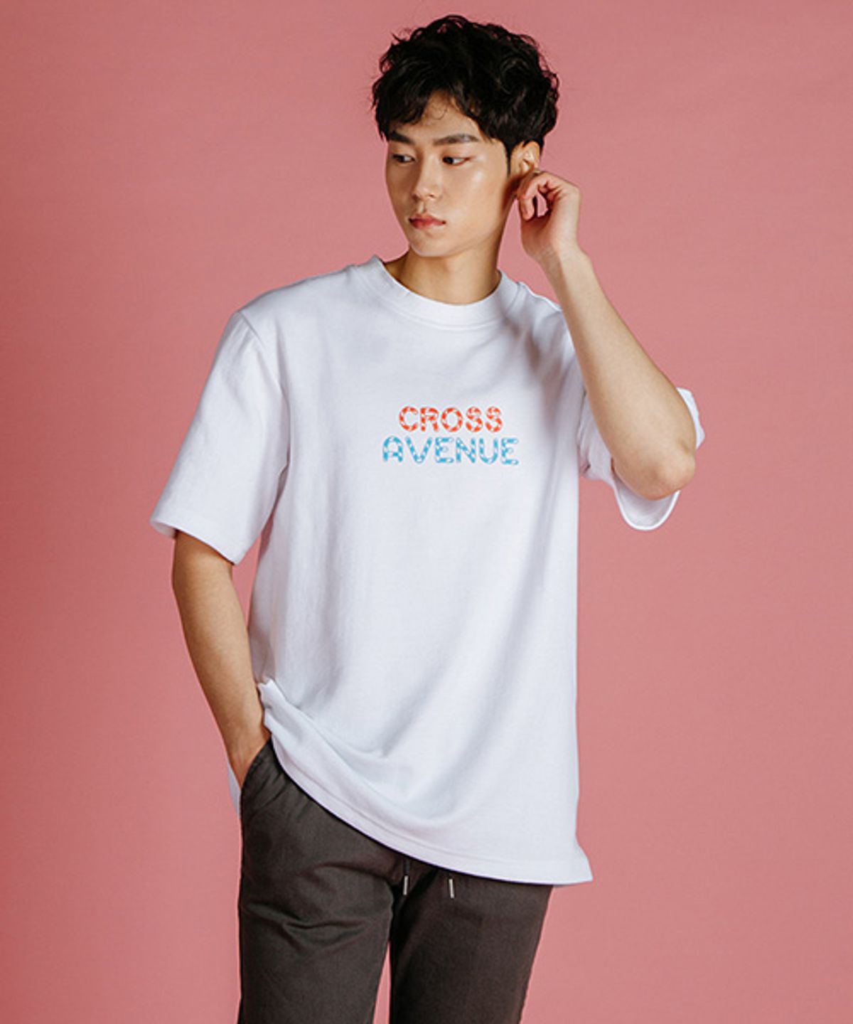 크로스 애비뉴(CROSS AVENUE) CA-LOGO STRAW WHITE