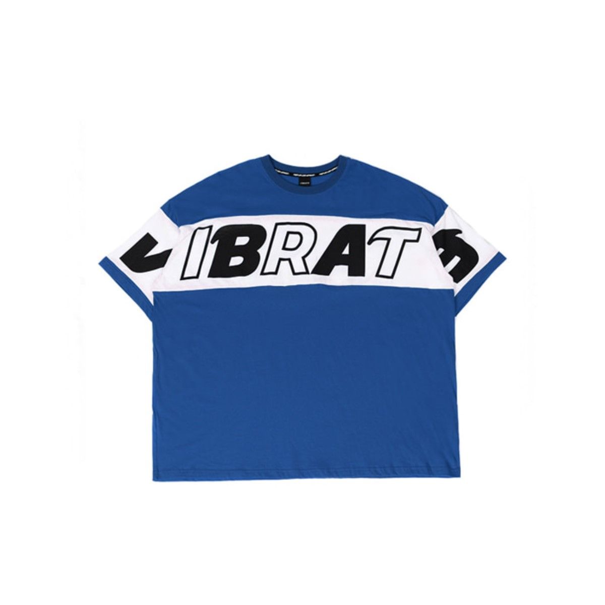 바이브레이트(VIBRATE) COLOR SCHEME LOGO T-SHIRT (WHITE&BLUE)