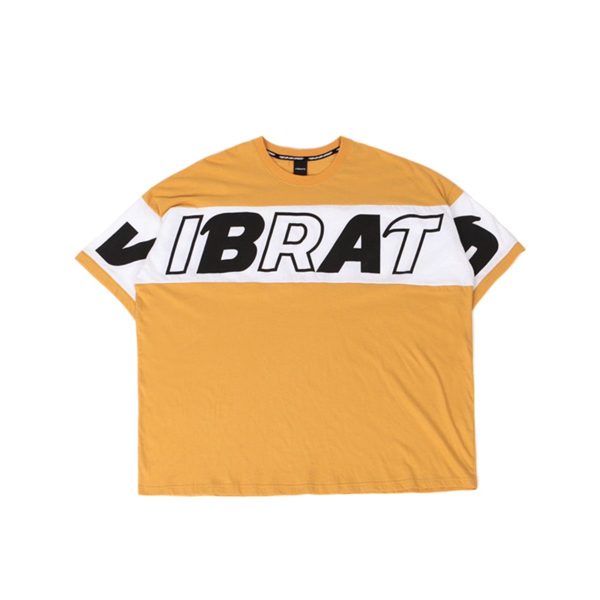 바이브레이트(VIBRATE) COLOR SCHEME LOGO T-SHIRT (WHITE&YELLOW)