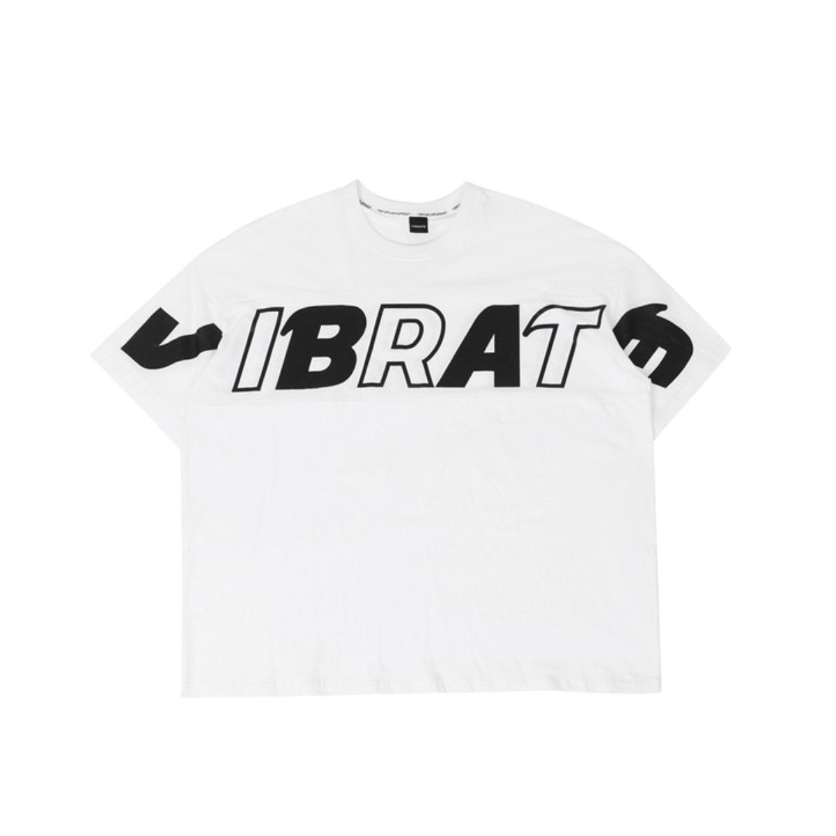 바이브레이트(VIBRATE) COLOR SCHEME LOGO T-SHIRT (WHITE&WHITE)