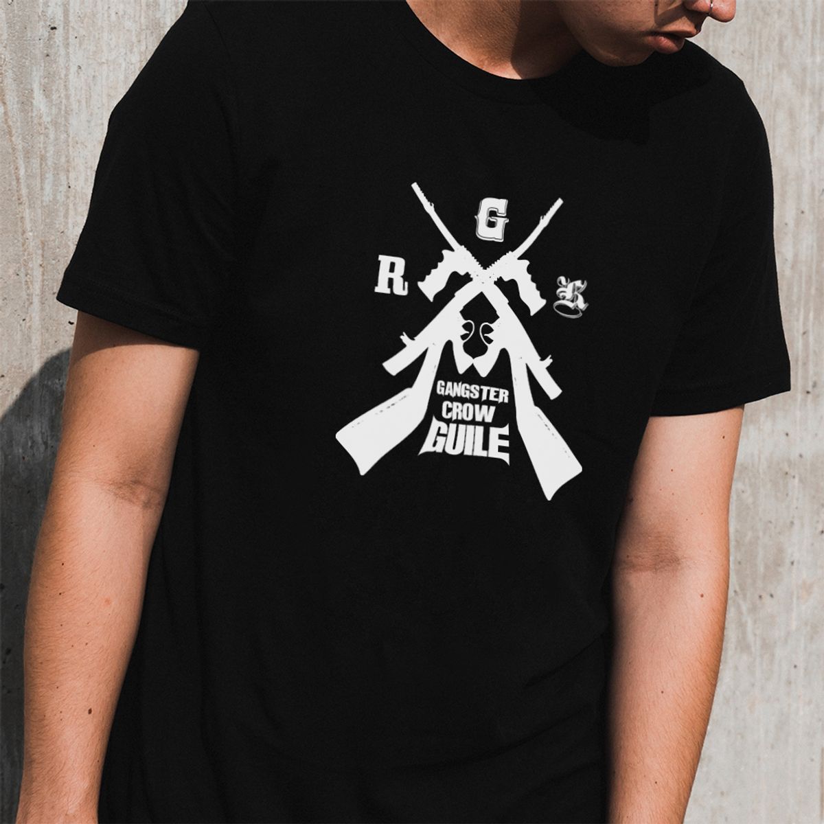 돌돌(DOLDOL) Gangster Guile_T-shirts_08 갱스터 크로우 가일 힙합 그래피티 캐릭터 그래픽 디자인 티셔츠