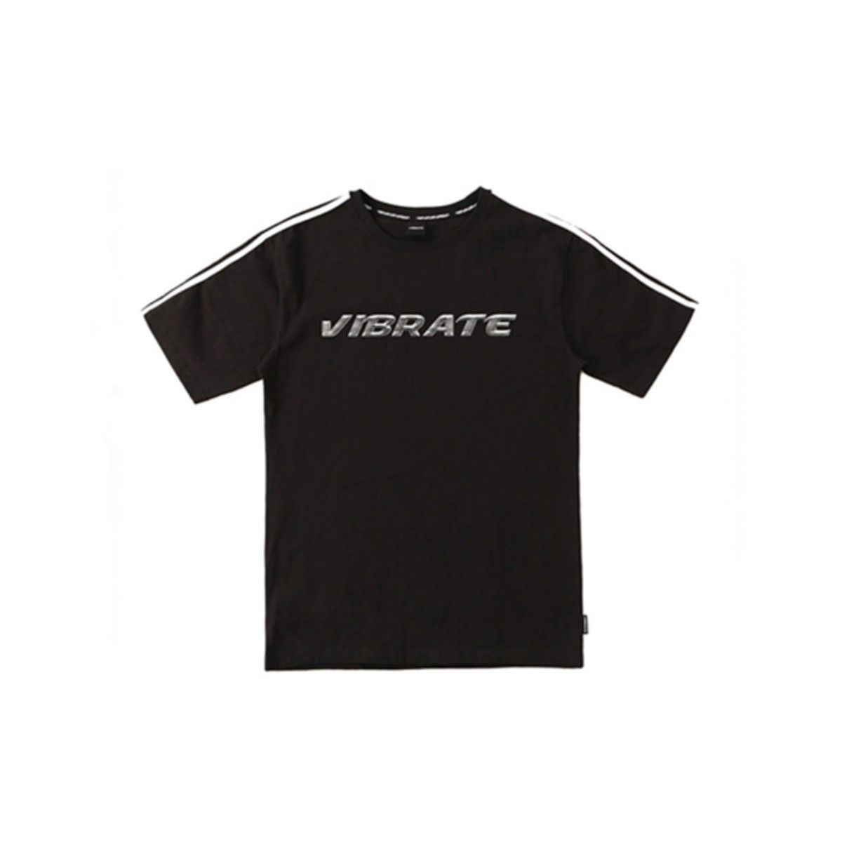 바이브레이트(VIBRATE) CHROME LOGO T-SHIRT (BLACK)