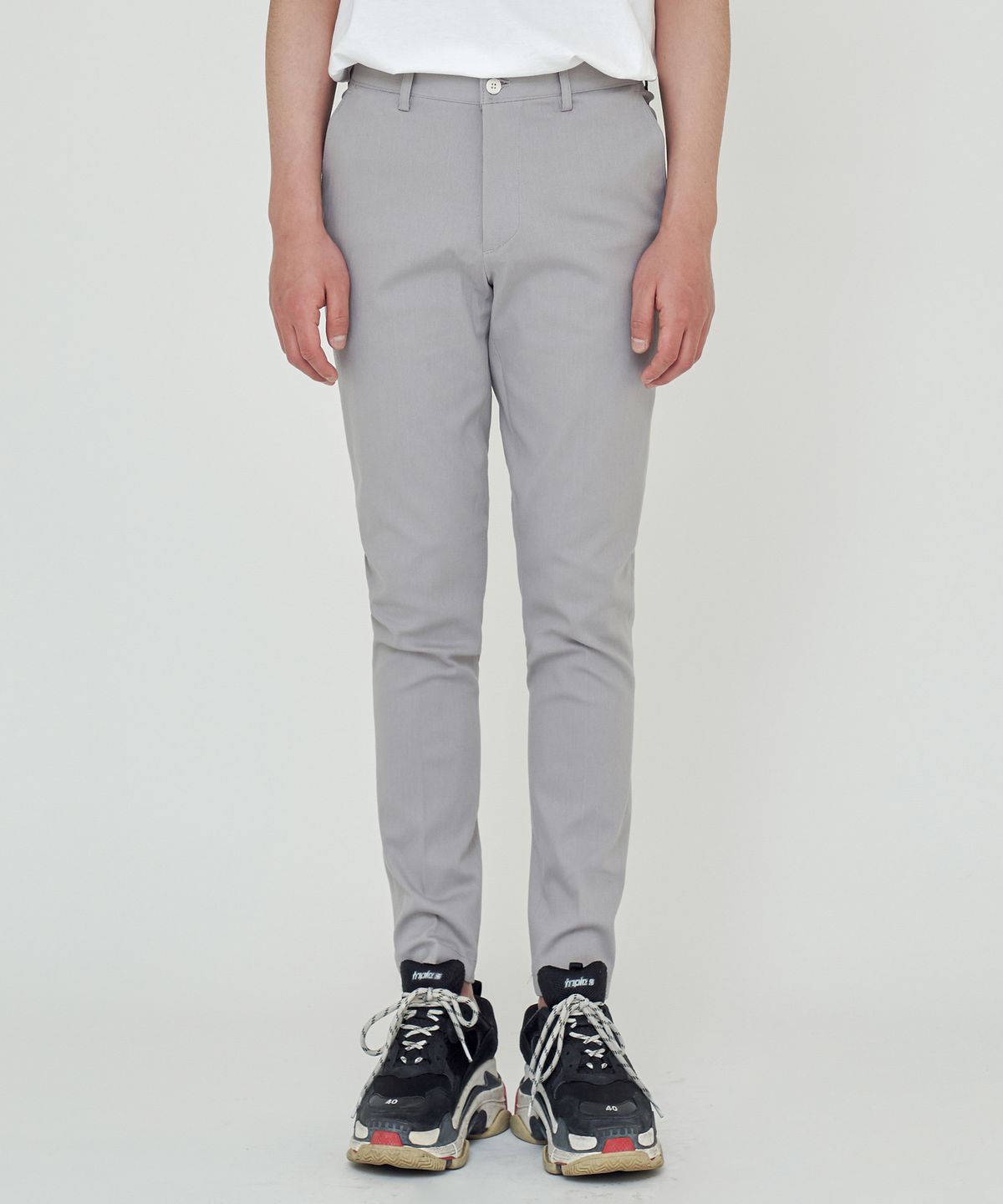 트립르센스(TRIP LE SENS) STRAIGHT FIT BANDING SLACKS GREY