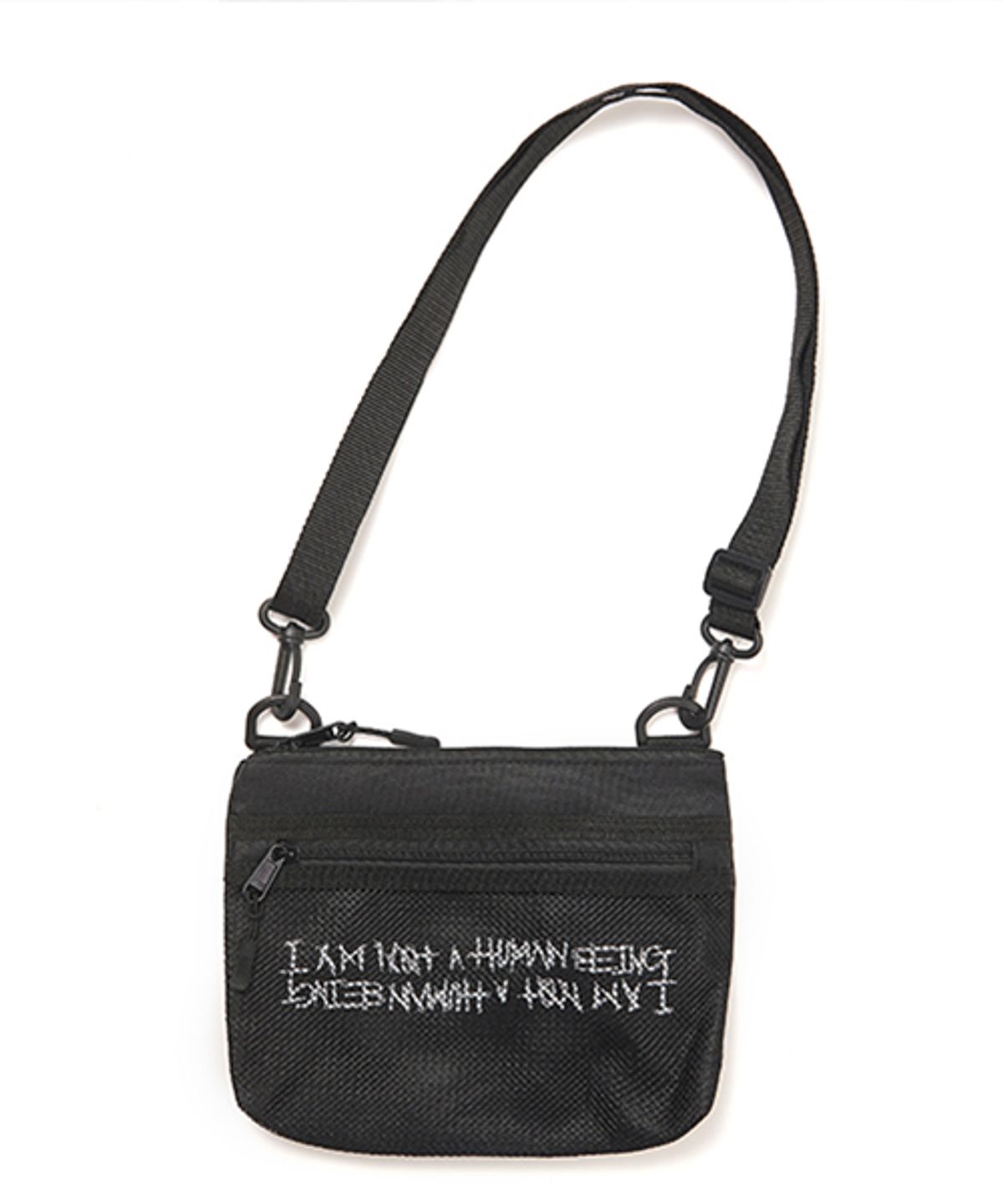 아임낫어휴먼비잉(I AM NOT A HUMAN BEING) Basic Logo Pouch Bag - BLACK