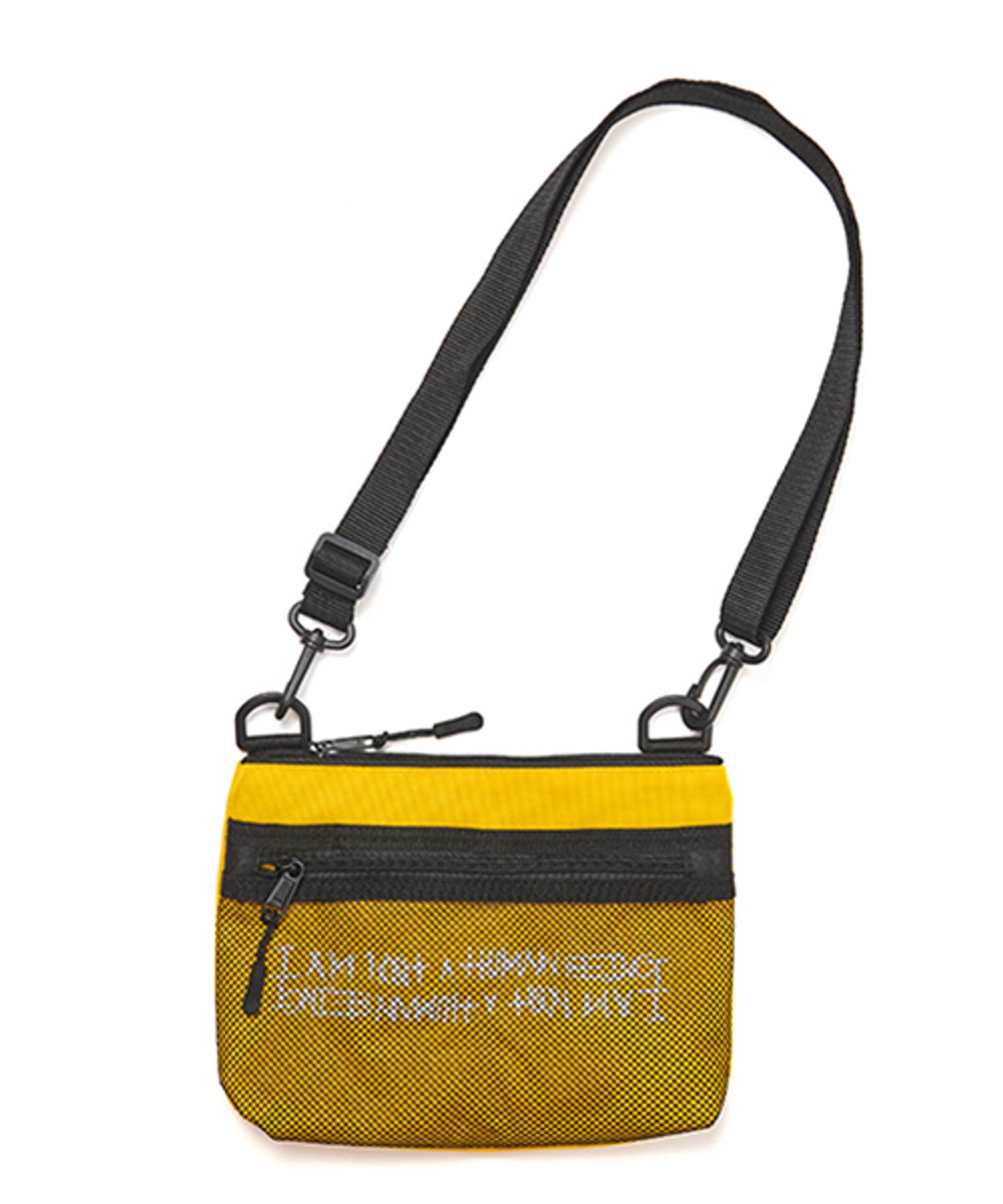 아임낫어휴먼비잉(I AM NOT A HUMAN BEING) Basic Logo Pouch Bag - YELLOW