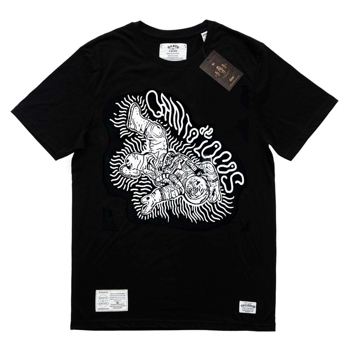콴토데로코스(QANTO DE LOCOS) TIGERSPACEMAN_TEE_BLACK