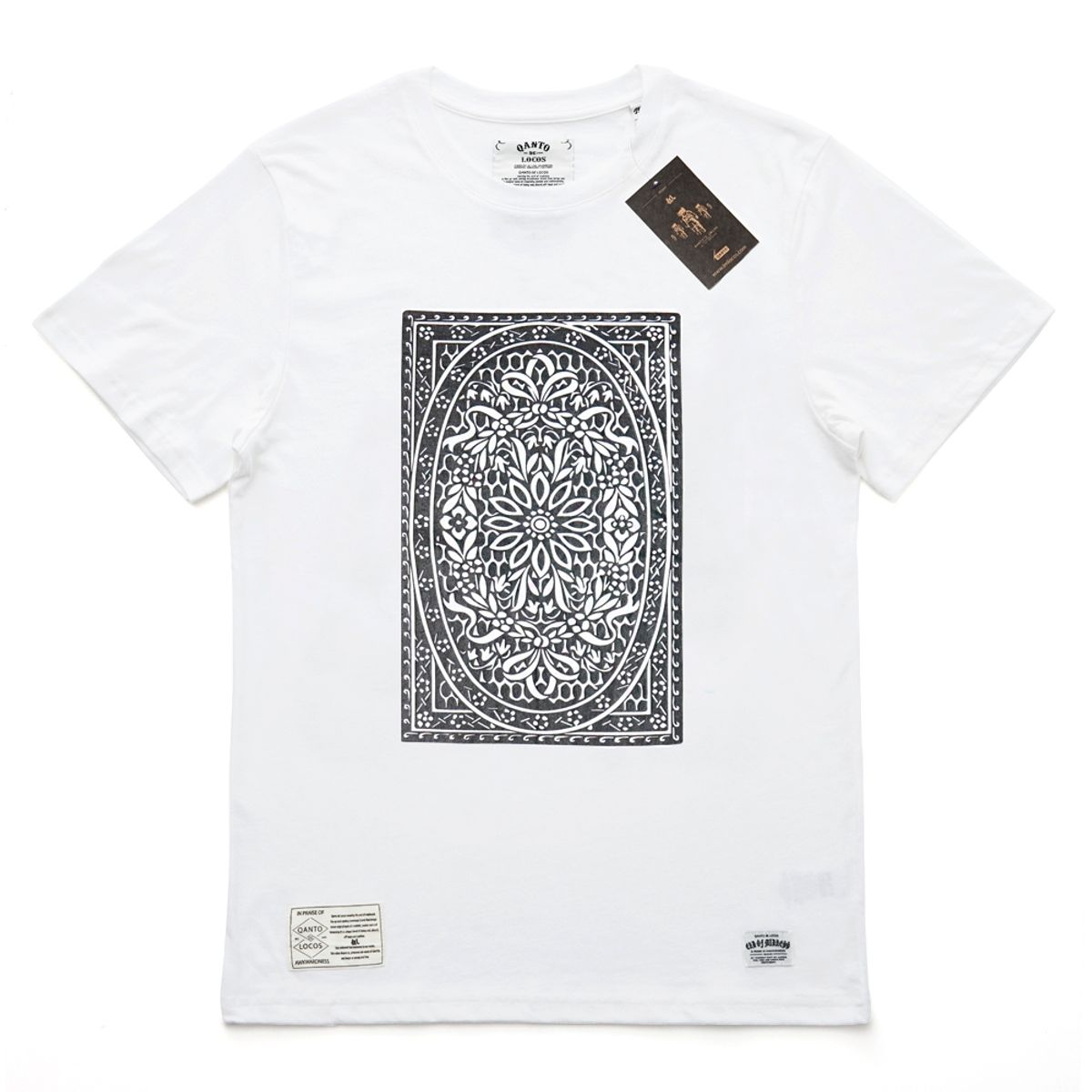 콴토데로코스(QANTO DE LOCOS) CARD.P_TEE_WHITE