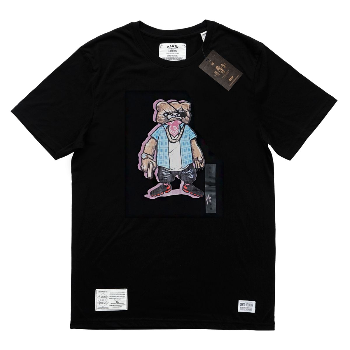 콴토데로코스(QANTO DE LOCOS) GANGSTER BEAR_TEE_BLACK