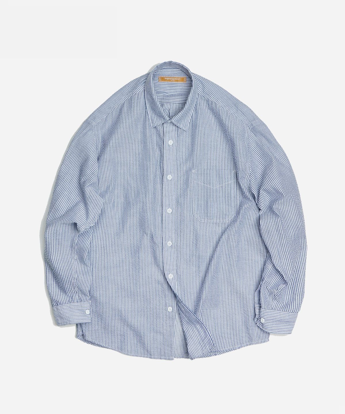 프리즘웍스(FRIZMWORKS) OG STRIPE SEERSUCKER SHIRT _ BLUE