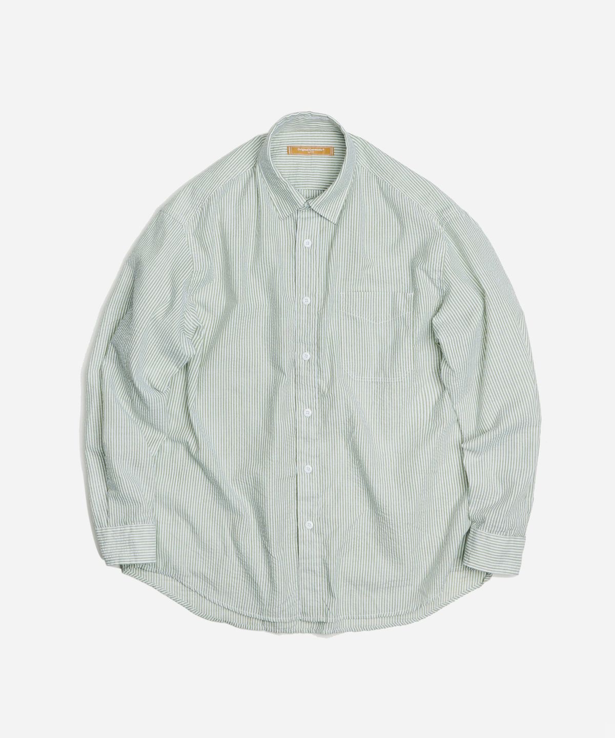 프리즘웍스(FRIZMWORKS) OG STRIPE SEERSUCKER SHIRT _ GREEN