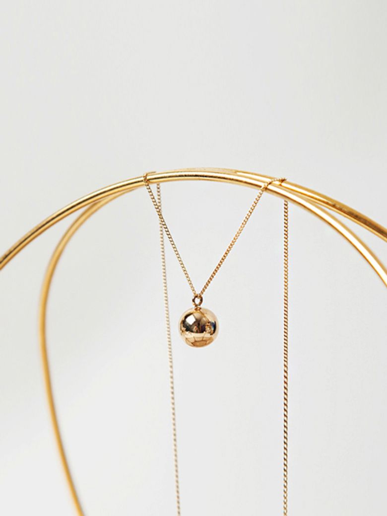 14K Gold 보름달 목걸이