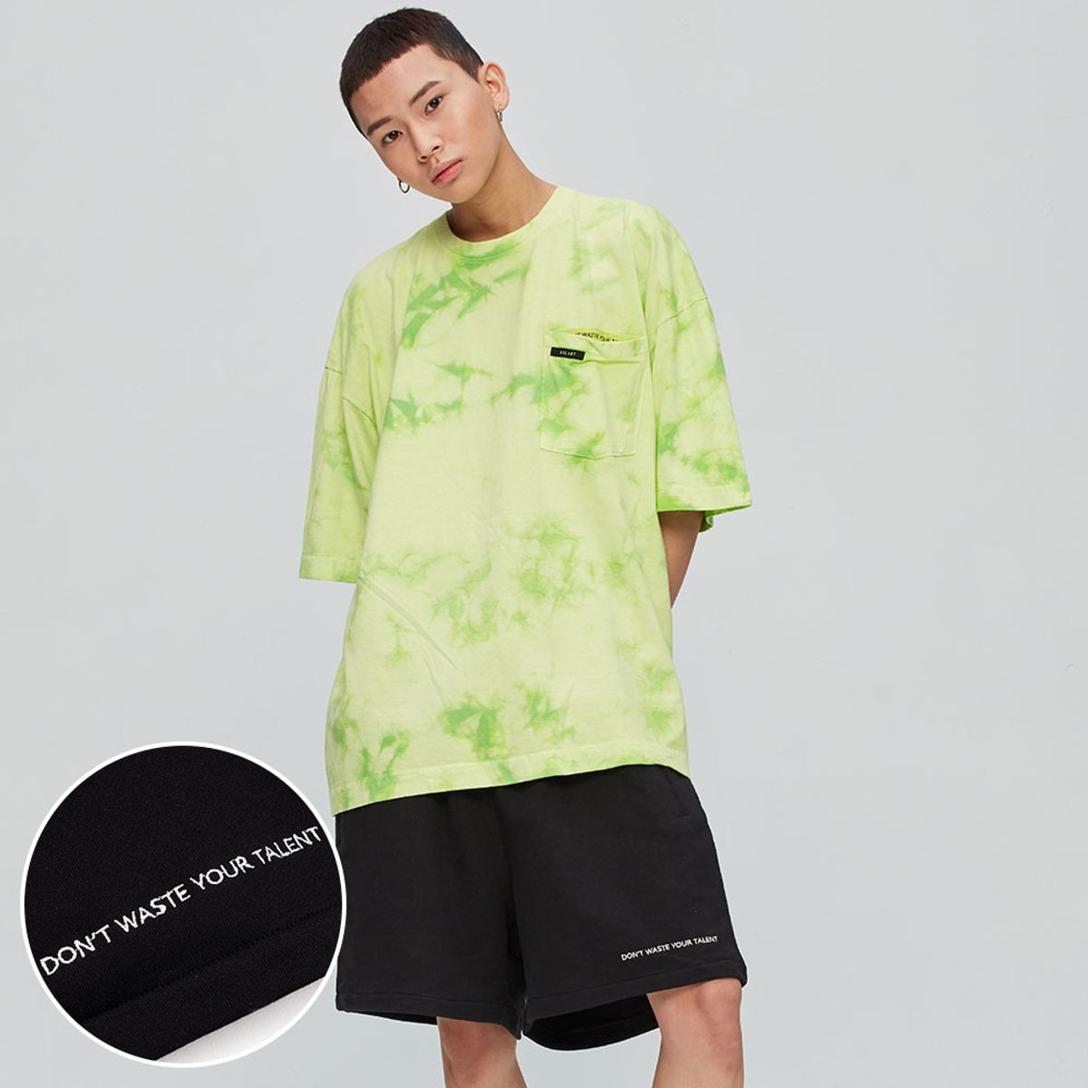 발란트(BALANT) 오리지널 미니슬로건 베이직 쇼츠 - 블랙