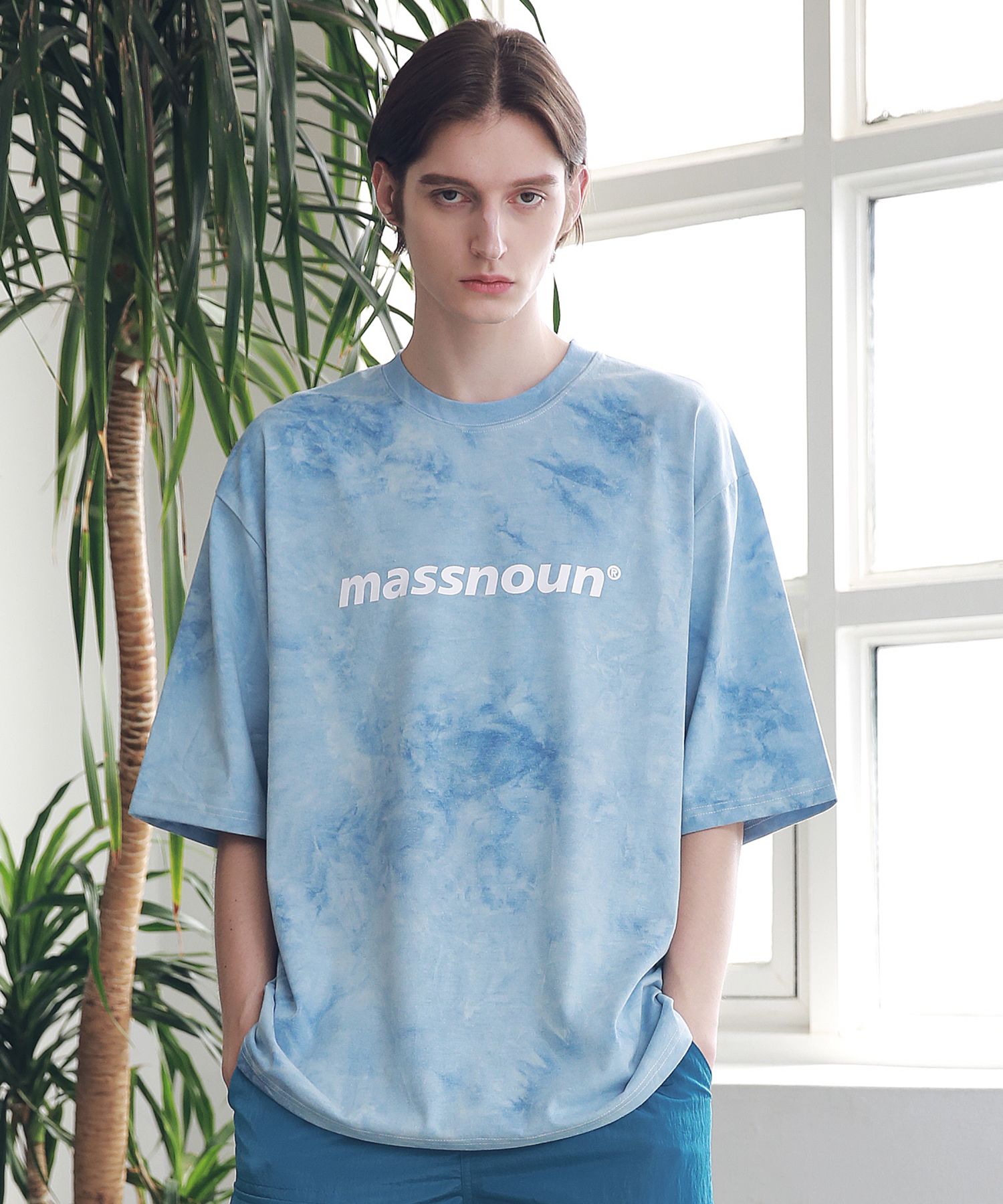 MUSINSA | MASSNOUN SL Logo Tie Dye Oversized Short Sleeve