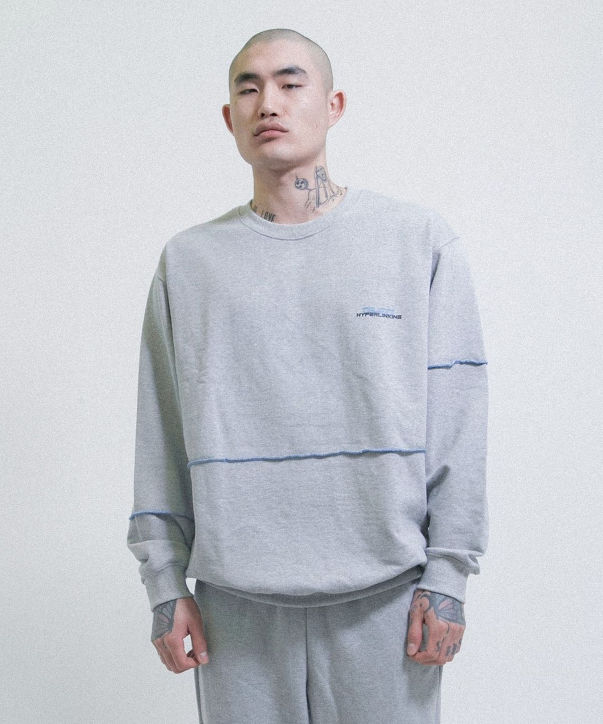 오브젝트(OBJECT) HYPERLINKING SWEATSHIRT (GRAY)