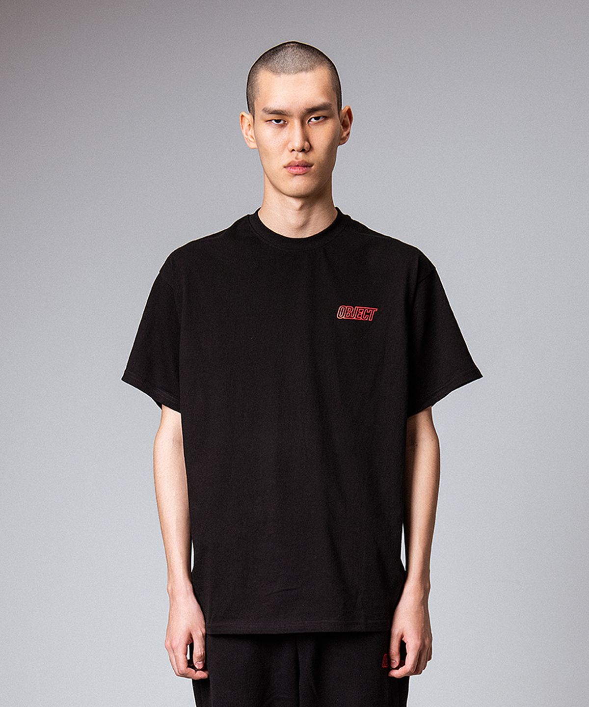 오브젝트(OBJECT) OBJ LOGO T-SHIRT (BLACK)